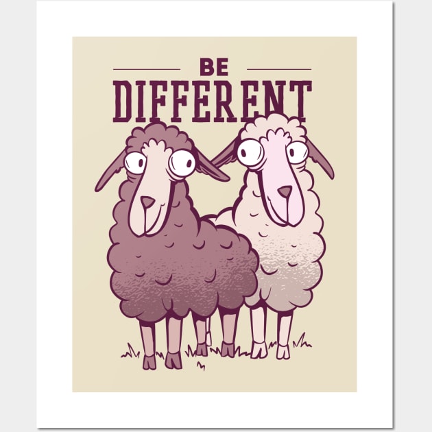 Be Different Sheep Wall Art by Safdesignx